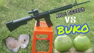 Marble Gun : AR15 design vs Coconut buko butong