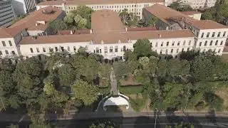 D-Log M. Istanbul, Turkey. Istanbul Technical University. Morning Light. Aerial View, Point of in...
