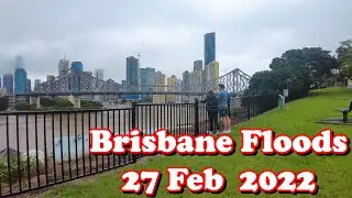 Brisbane Floods Feb 2022 in 4K - Brisbane River, Milton, Wilston - Queensland is flooding