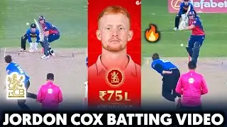 IPL 2026 - RCB New Player Jordon Cox batting video