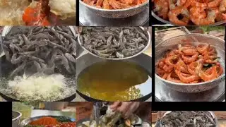 Yummy mud crab and giant shrimp #food #seafood #cooking #subscribers 