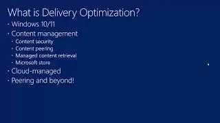 ConfigMgr Current Branch   Caching!  Understanding the Options   Pari IV   Delivery Optimization