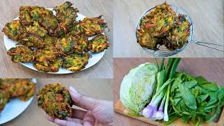 Winter Special Vegetable Pakora Recipe | Cabbage Pakora Recipe