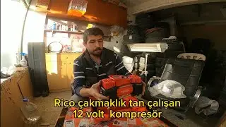 12 volt Rico marka kompresör aldım kutu içeriği~görünümü süper~ ister çakmaklık tan ister akü den