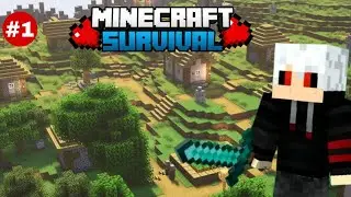 Surviving My First Night (Minecraft Survival) 😁