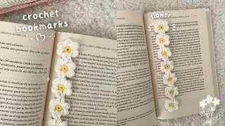 Как связать крючком милые цветочные закладки 𐙚⋆.˚ 🌼 | Простой пошаговый урок по вязанию крючком