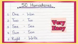 Homophones words || 50 Homophones || Learn homophone words in English ||Confusing words in english