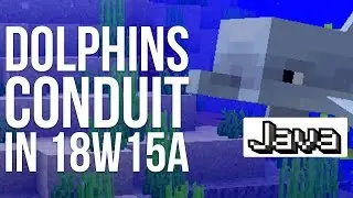 Dolphins and Conduit in Minecraft Snapshot 18W15A