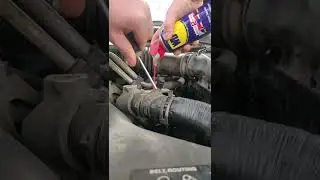 Repaired blown radiator hose with insulating tape | Fitting new hose.
