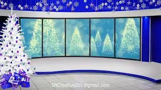 Christmas TV Studio Set 70- Virtual Green Screen Background Loop