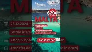 Novoletna MALTA / od 629 &euro; #travel #vacation #sloveniavacation #potovanje #pocitnice #malta