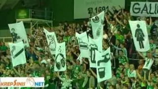 Žalgirio ir Lietuvos ryto fanai prieš BBL finalą