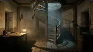 Eerie Lighthouse Study: Night Ambience with Waves & Fog Horn