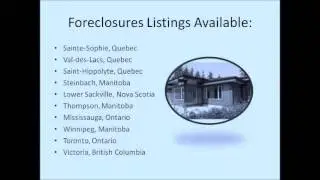 Get Foreclosures in Canada