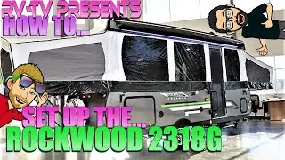 Step by Step Set-up of a Rockwood Freedom 2318G  tent trailer. Fold down set up, how to video.