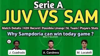 JUV VS SAM Serie A Football Match Dream 11 Prediction