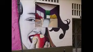 'Great World Art S4 V5' Street Art in Spain (Wall Scrawl) Opposite of Blink 2026