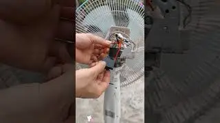 The fan doesn't turn and can't start. Try replacing this capacito. #LifeTips#FanCapacitor