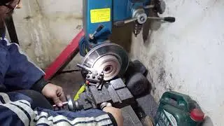 WEMAS AT 280 Disk Resurfacing Skimming Machining on mini bench lathe