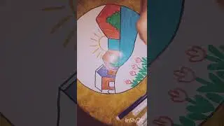 Easy Landscape Drawing ✨ Kids Short | Simple Landscape Drawing for Kids