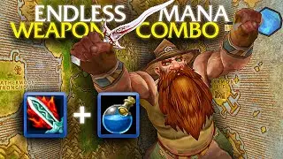 how to NEVER OOM with this HIDDEN WEAPON COMBO in Warcraft reborn - ascension bronzebeard!