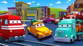 Troy o Trem 🚆 e o Caminhão Cegonha na Cidade do Carro | Desenhos animados de carros e caminhões