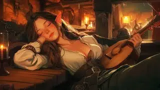 Relaxing Medieval Music - Elven Bard in Cozy Tavern, Fantasy Music & Ambience, Celtic Sleep Music