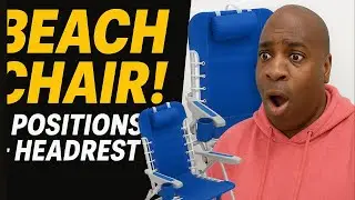 Beach chair! 4 positions + Headrest! Link In Descraption 👇