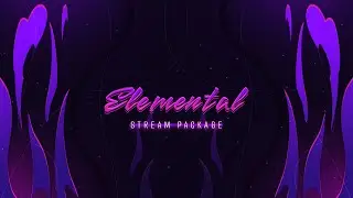 Elemental, Purple Animated Stream Overlay : Fiery Stream Package