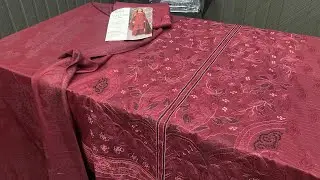 Fantak New Volume Sapphire | Lexury Fancy Peach Dhnak Embroidered With Velvet Chamki Jacquard Shawl