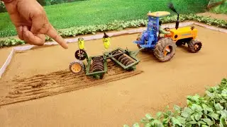 Diy tractor making mini Harrow Plowing Machine I mini Agriculture Planting Machine@funnycreatorP