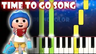 Time To Go Song - Cocomelon | Piano Tutorial | Karaoke