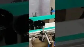 Equipment for automatically gluing candle wicks to glass containers #machine #factoryproducts