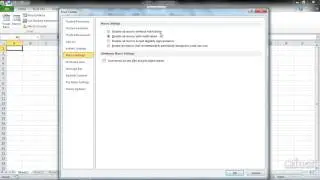 Macro Security Levels - Excel 2010 VBA