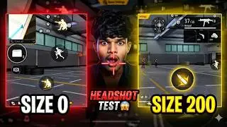 0 Size vs 200 Size Fire Button 😳 | Free Fire Headshot Secret