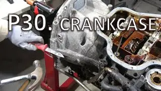 P30. How to Disassemble Toyota Camry 2.4 VVT-i engine: Crankcase assembly removal