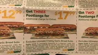 Subway Coupon - Get THREE Footlongs for $17.99 - Exp 3/1/2020