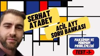 Maksimum ve Minimum Problemleri Test -1- | 2023 ACİL MATEMATİK AYT SORU BANKASI ÇÖZÜMLERİ