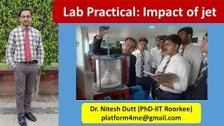 Impact of jet on vanes experiment (College of Engineering Roorkee)