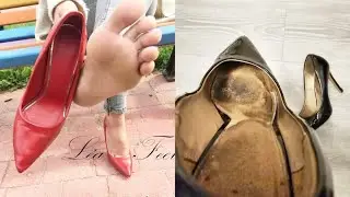 Smelly & very used pumps | Well worn & smelly pumps