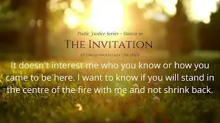 Poetic Justice ...The Invitation ... Stanza 10
