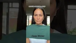 #shorts Cool summer vs deep winter | real skin no makeup color analysis | colorimetr&iacute;a