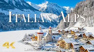 Winter in the Italian Alps 4K ❄️ Winter Wonderland of Snowy Chalets, Dramatic Peaks & Alpine Calm