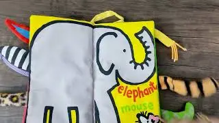 Squeaky Jungle Adventure! Reading _Jungle Tails_ Soft Cloth Book for Kids #readaloud #readalong
