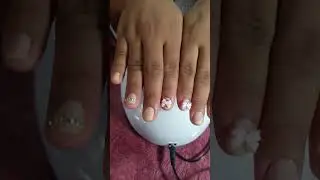 gel polish color milky white with ribbon