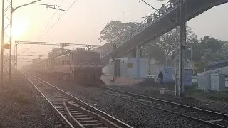 22160 Chennai egmore - Mumbai csmt express  blazers through Fog early Morning Indian RAILWAYS 🇮🇳😍