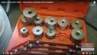 FORD FUSION 2007 PART 1. REAR WHEEL BEARING REPLACEMENT