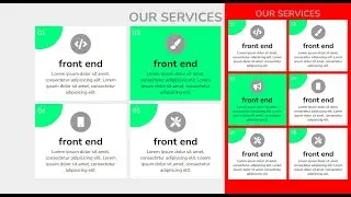 Html CSS responsive service section | Complete responsive layout service section with Html and CSS