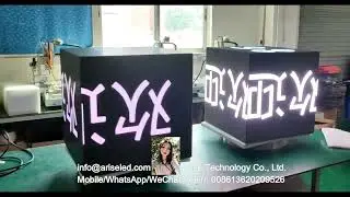 HD indoor Outdoor LED display screen Rubik's cube creative display LOGO advertising energy saving Sh