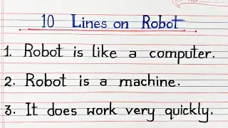 Write a short Essay on Robot🤖 in English|10lines on Robot|